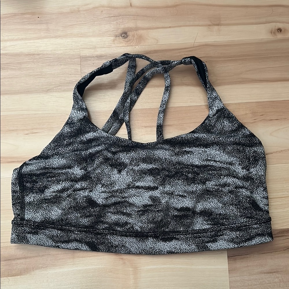 Lululemon Gray Patterned Sports Bra